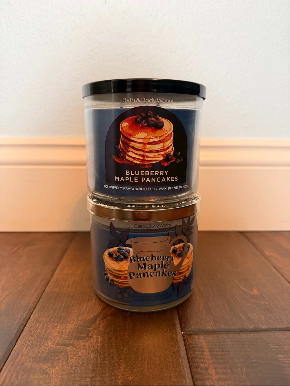 Bath & Body Works Blue Blueberry Maple Pancakes Candle Duo